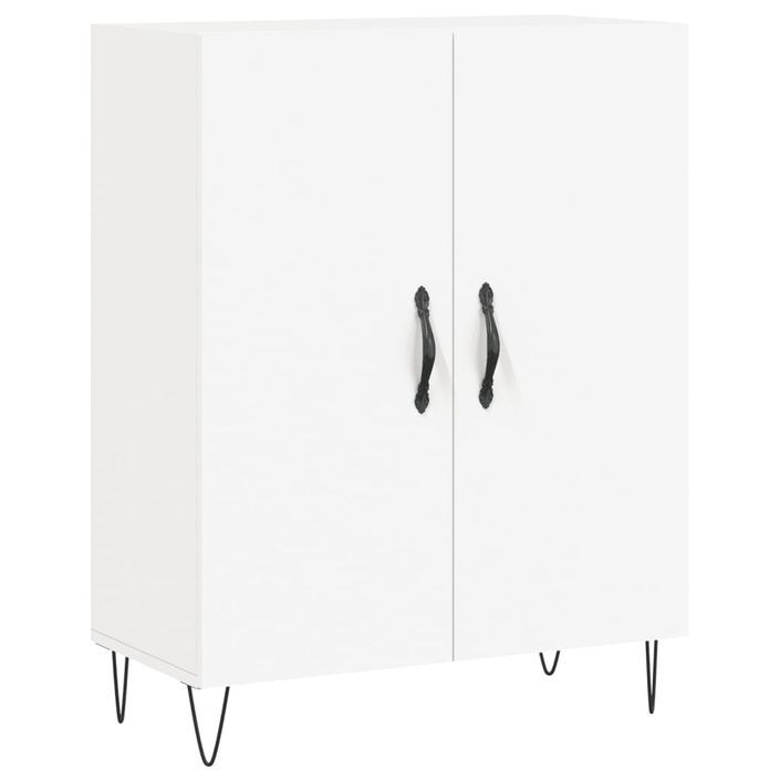 Buffet blanc 69,5x34x90 cm bois d'ingénierie - Photo n°1