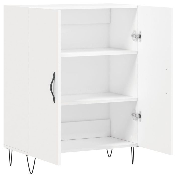 Buffet blanc 69,5x34x90 cm bois d'ingénierie - Photo n°6