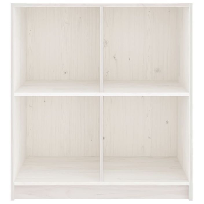 Buffet Blanc 70x33x76 cm Bois de pin massif - Photo n°5