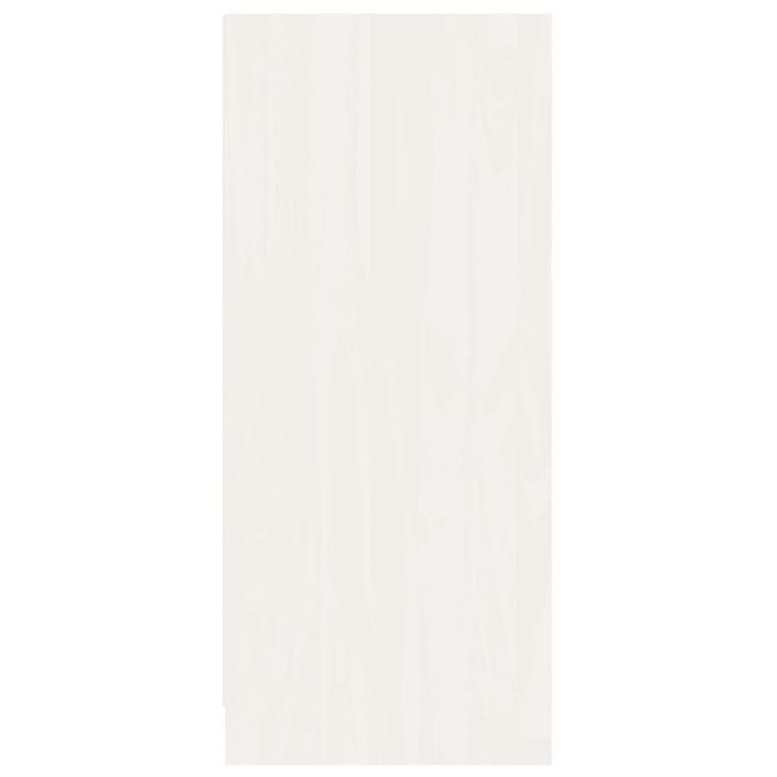 Buffet Blanc 70x33x76 cm Bois de pin massif - Photo n°6