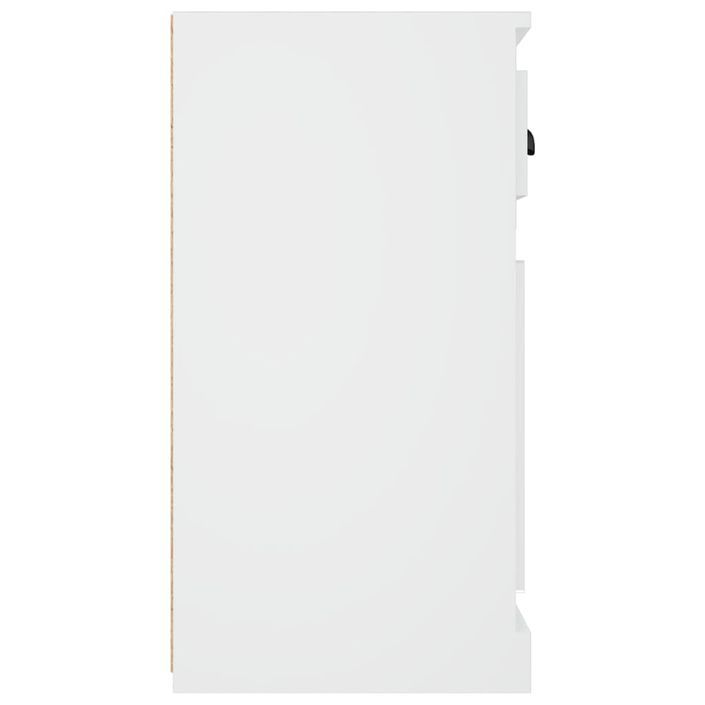 Buffet blanc 70x35,5x67,5 cm bois d'ingénierie - Photo n°7