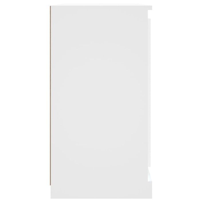 Buffet blanc 70x35,5x67,5 cm bois d'ingénierie - Photo n°8