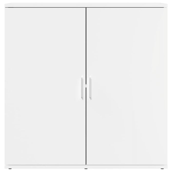 Buffet blanc 79x38x80 cm bois d’ingénierie - Photo n°5