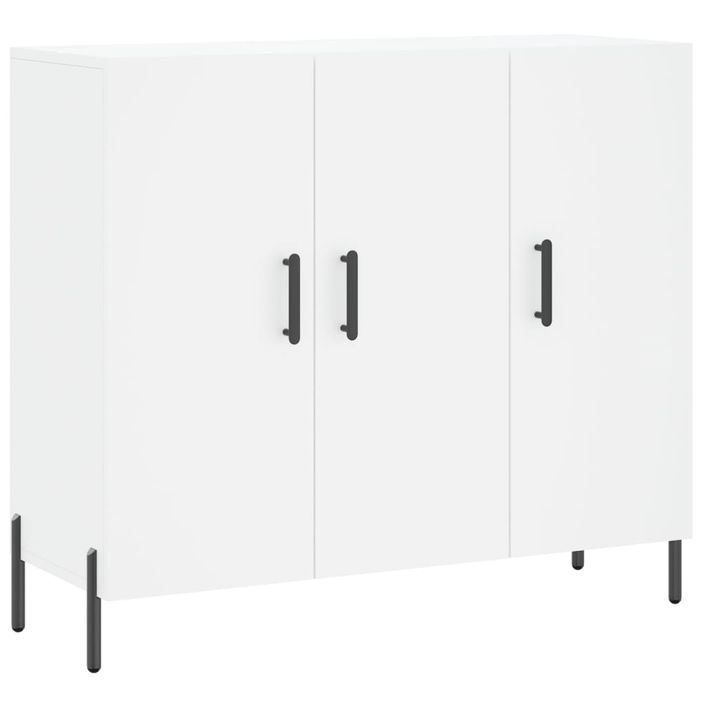 Buffet blanc 90x34x80 cm bois d'ingénierie - Photo n°1