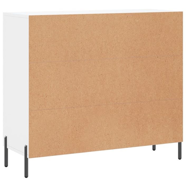 Buffet blanc 90x34x80 cm bois d'ingénierie - Photo n°8