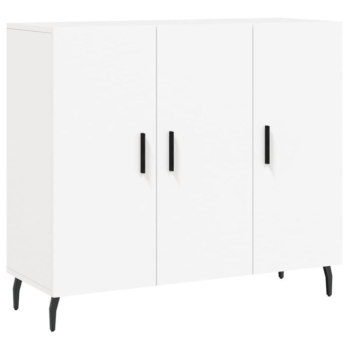 Buffet blanc 90x34x80 cm bois d'ingénierie - Photo n°1