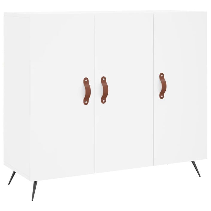 Buffet blanc 90x34x80 cm bois d'ingénierie - Photo n°1