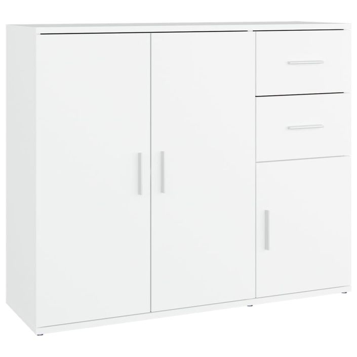 Buffet Blanc 91x29,5x75 cm Bois d'ingénierie - Photo n°1