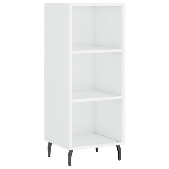 Buffet blanc brillant 34,5x32,5x90 cm bois d'ingénierie - Photo n°1