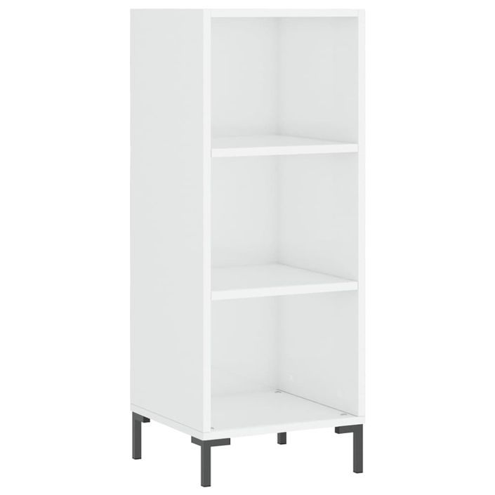 Buffet blanc brillant 34,5x32,5x90 cm bois d'ingénierie - Photo n°1