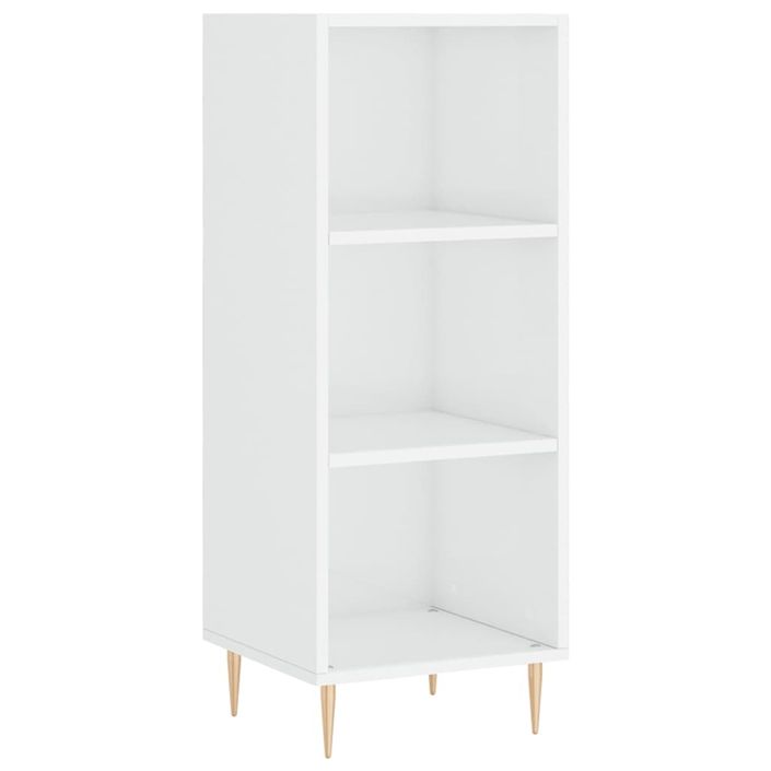 Buffet blanc brillant 34,5x32,5x90 cm bois d'ingénierie - Photo n°1