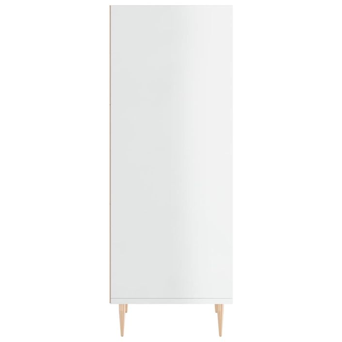 Buffet blanc brillant 34,5x32,5x90 cm bois d'ingénierie - Photo n°5