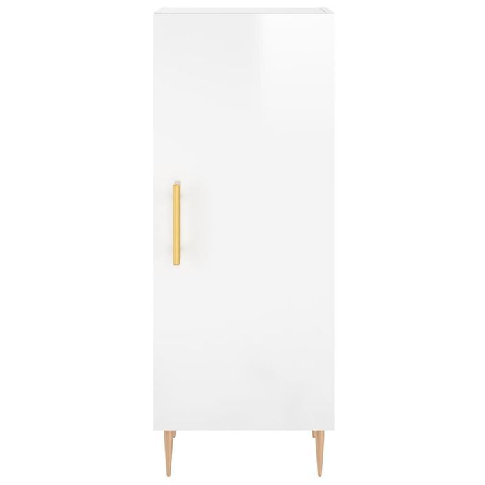 Buffet Blanc brillant 34,5x34x90 cm Bois d'ingénierie - Photo n°6