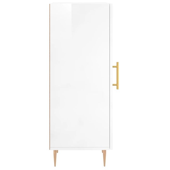 Buffet Blanc brillant 34,5x34x90 cm Bois d'ingénierie - Photo n°7