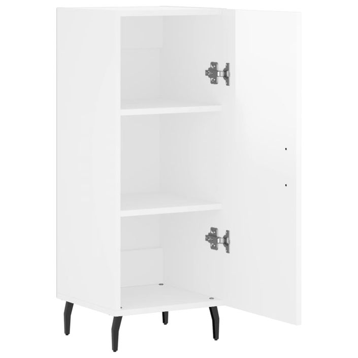 Buffet Blanc brillant 34,5x34x90 cm Bois d'ingénierie - Photo n°5