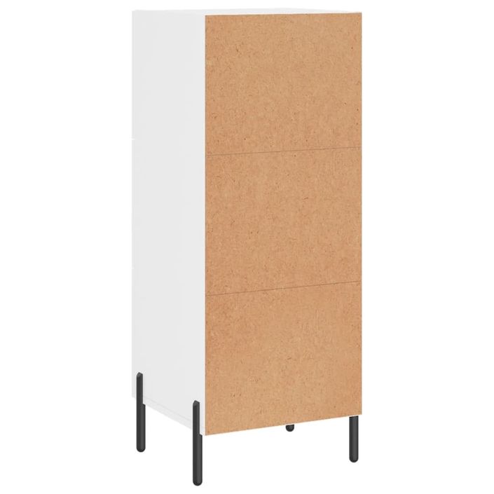 Buffet Blanc brillant 34,5x34x90 cm Bois d'ingénierie - Photo n°8