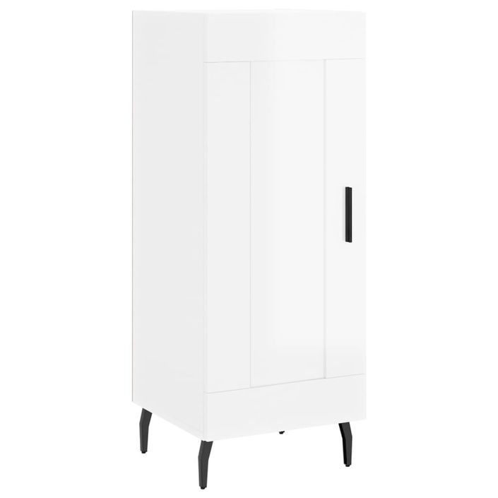 Buffet Blanc brillant 34,5x34x90 cm Bois d'ingénierie - Photo n°1