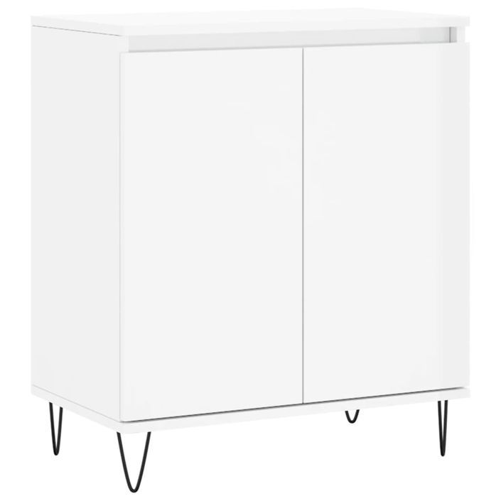 Buffet Blanc brillant 60x35x70 cm Bois d'ingénierie - Photo n°1