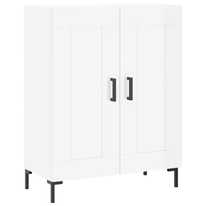 Buffet Blanc brillant 69,5x34x90 cm Bois d'ingénierie - Photo n°1