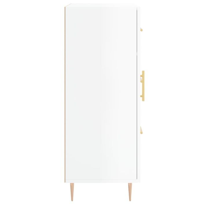 Buffet Blanc brillant 69,5x34x90 cm Bois d'ingénierie - Photo n°7