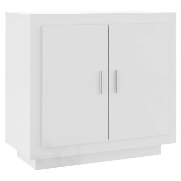 Buffet Blanc brillant 80x40x75 cm Bois d'ingénierie - Photo n°1