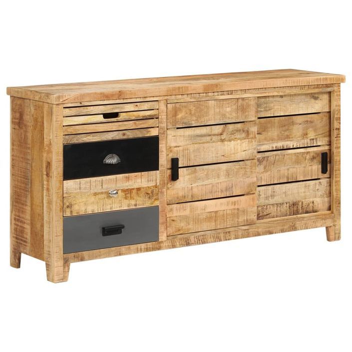 Buffet Bois de manguier solide 160 x 40 x 80 cm - Photo n°11