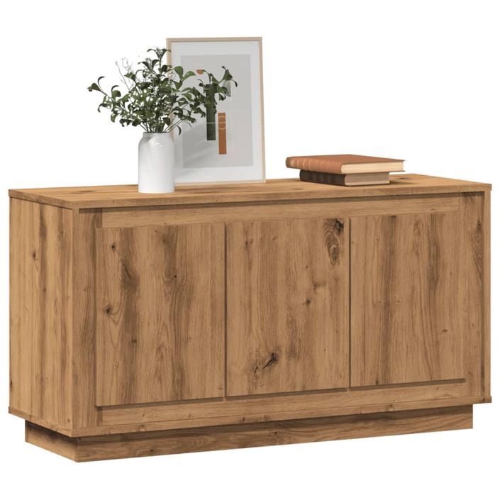 Buffet chêne artisanal 102x35x55 cm bois d'ingénierie - Photo n°3