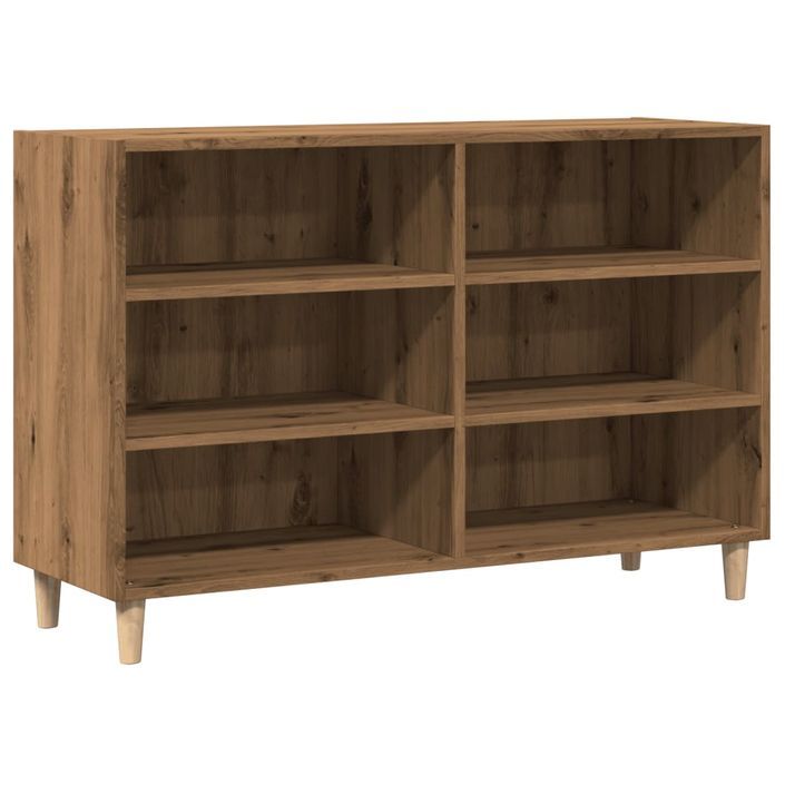 Buffet chêne artisanal 103,5x35x70 cm bois d'ingénierie - Photo n°2