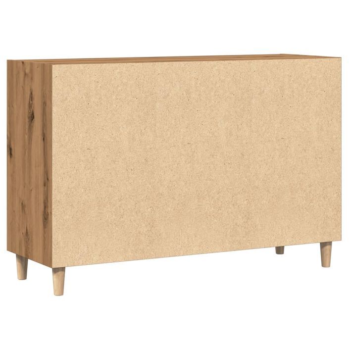 Buffet chêne artisanal 103,5x35x70 cm bois d'ingénierie - Photo n°7