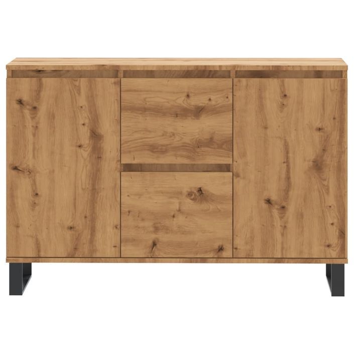 Buffet chêne artisanal 104x35x70 cm bois d'ingénierie - Photo n°4