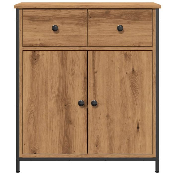 Buffet chêne artisanal 70x41x56 cm bois d'ingénierie - Photo n°4