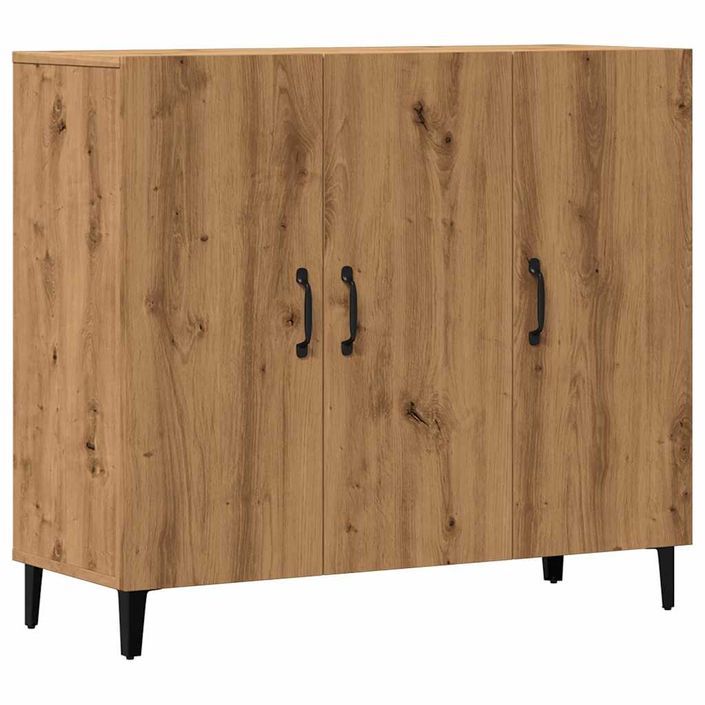 Buffet chêne artisanal 90x34x80 cm bois d'ingénierie - Photo n°1