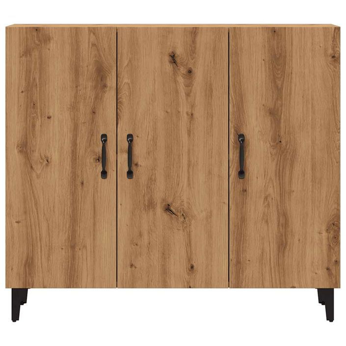 Buffet chêne artisanal 90x34x80 cm bois d'ingénierie - Photo n°4