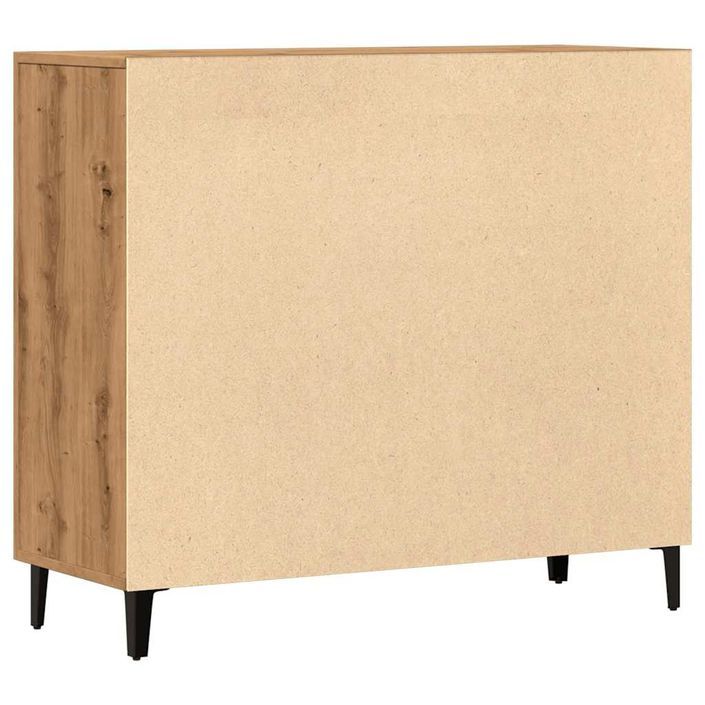 Buffet chêne artisanal 90x34x80 cm bois d'ingénierie - Photo n°6