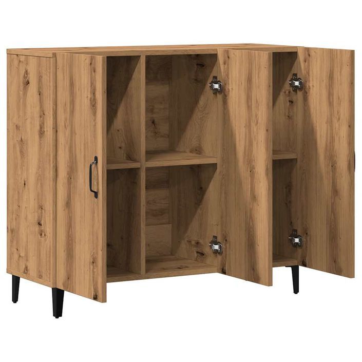 Buffet chêne artisanal 90x34x80 cm bois d'ingénierie - Photo n°2