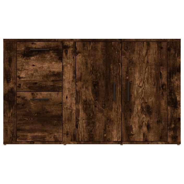 Buffet Chêne fumé 100x33x59,5 cm Bois d'ingénierie - Photo n°6