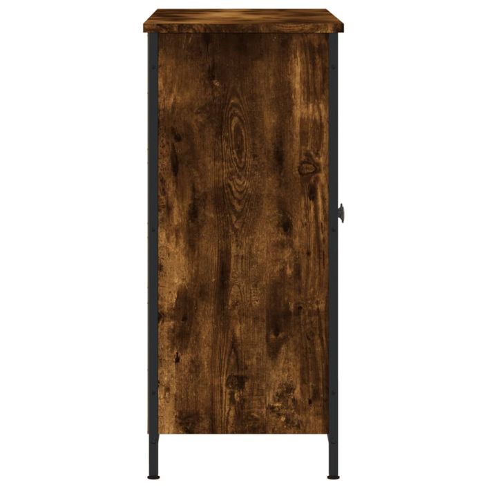 Buffet chêne fumé 100x33x75 cm bois d'ingénierie - Photo n°7