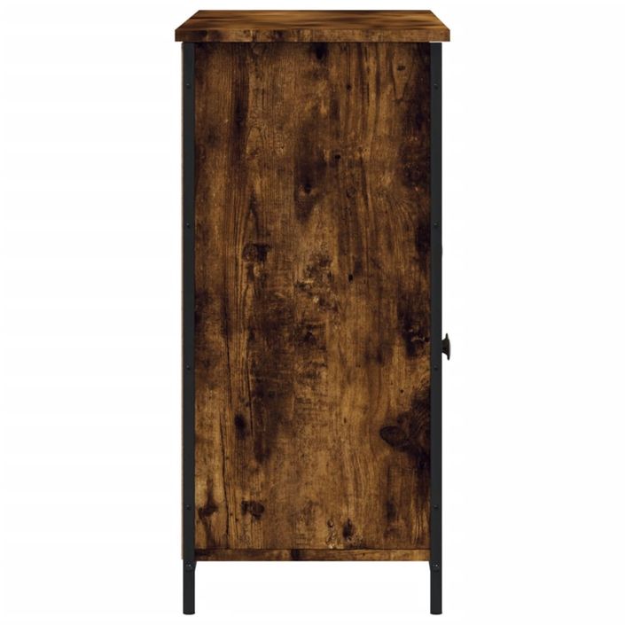 Buffet chêne fumé 100x35x75 cm bois d'ingénierie - Photo n°7