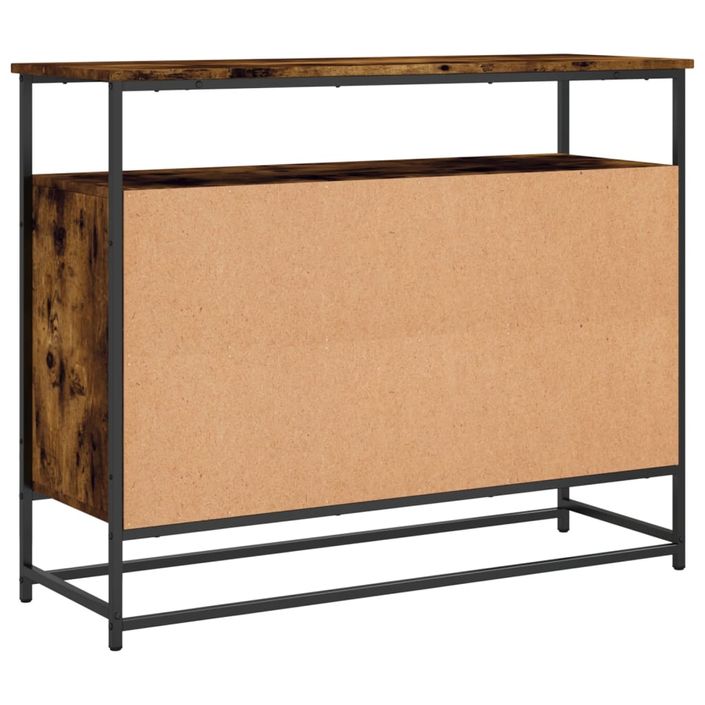 Buffet chêne fumé 100x35x80 cm bois d'ingénierie - Photo n°8