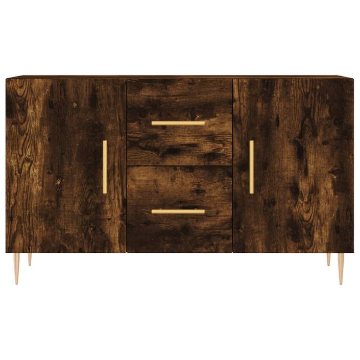 Buffet chêne fumé 100x36x60 cm bois d'ingénierie - Photo n°6