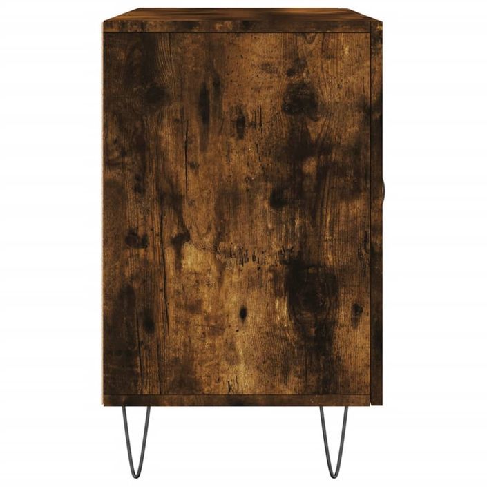 Buffet chêne fumé 100x36x60 cm bois d'ingénierie - Photo n°7