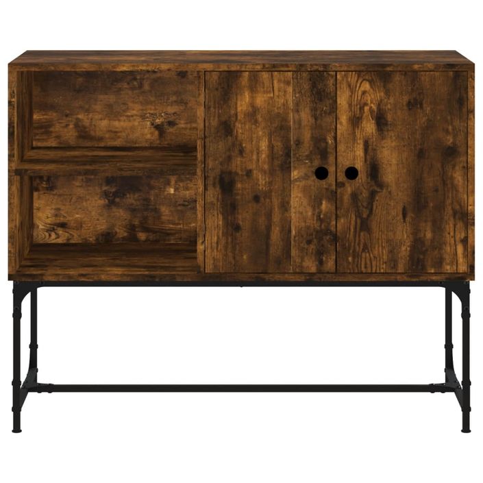 Buffet chêne fumé 100x40x79,5 cm bois d'ingénierie - Photo n°5