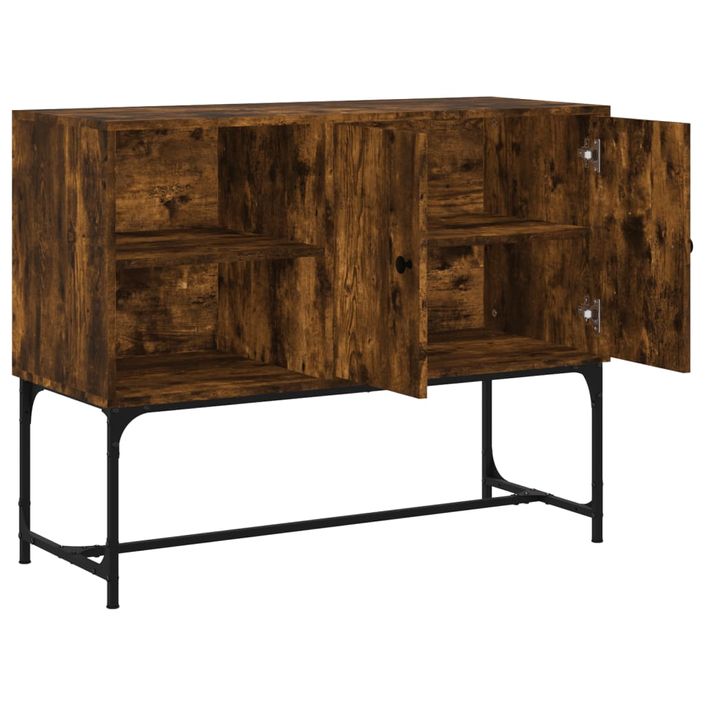 Buffet chêne fumé 100x40x79,5 cm bois d'ingénierie - Photo n°6