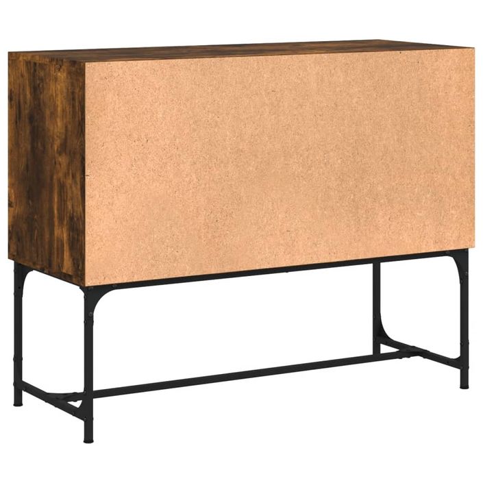 Buffet chêne fumé 100x40x79,5 cm bois d'ingénierie - Photo n°8