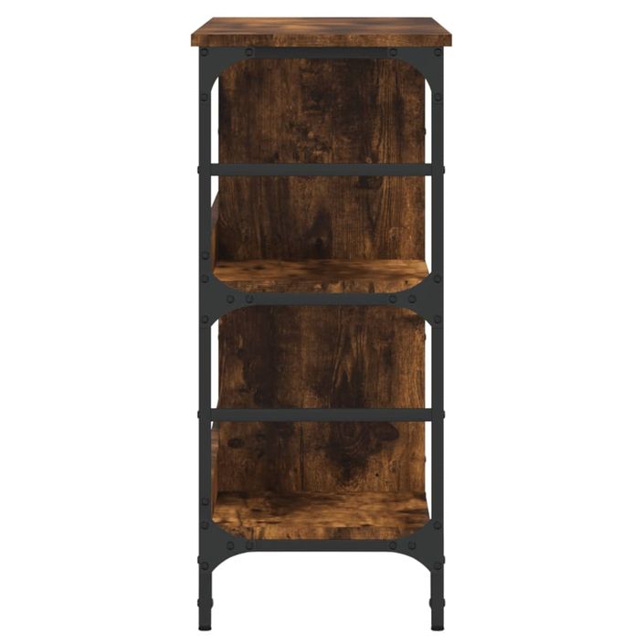 Buffet chêne fumé 102x32x73,5 cm bois d'ingénierie - Photo n°5