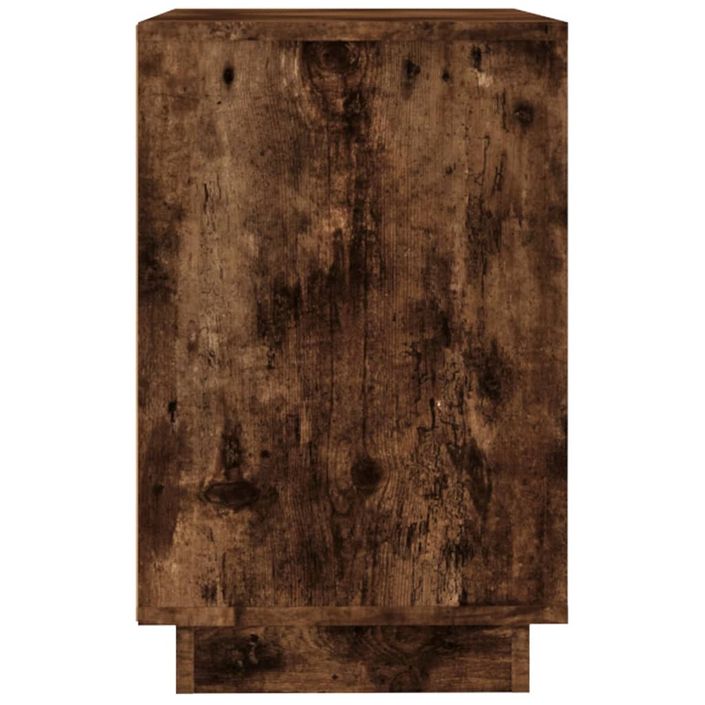 Buffet chêne fumé 102x35x55 cm bois d'ingénierie - Photo n°7