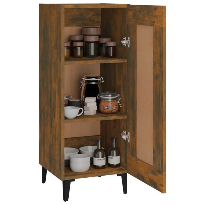 Buffet Chêne fumé 34,5x34x90 cm Bois d'ingénierie 2 - Photo n°4