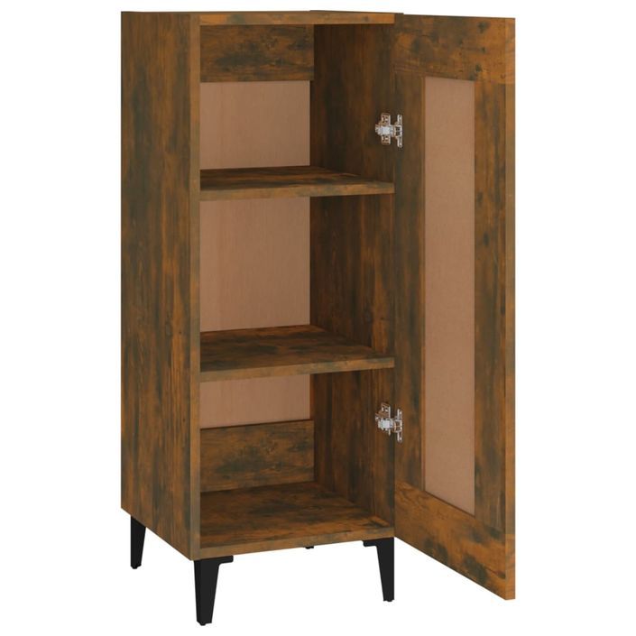 Buffet Chêne fumé 34,5x34x90 cm Bois d'ingénierie 2 - Photo n°7