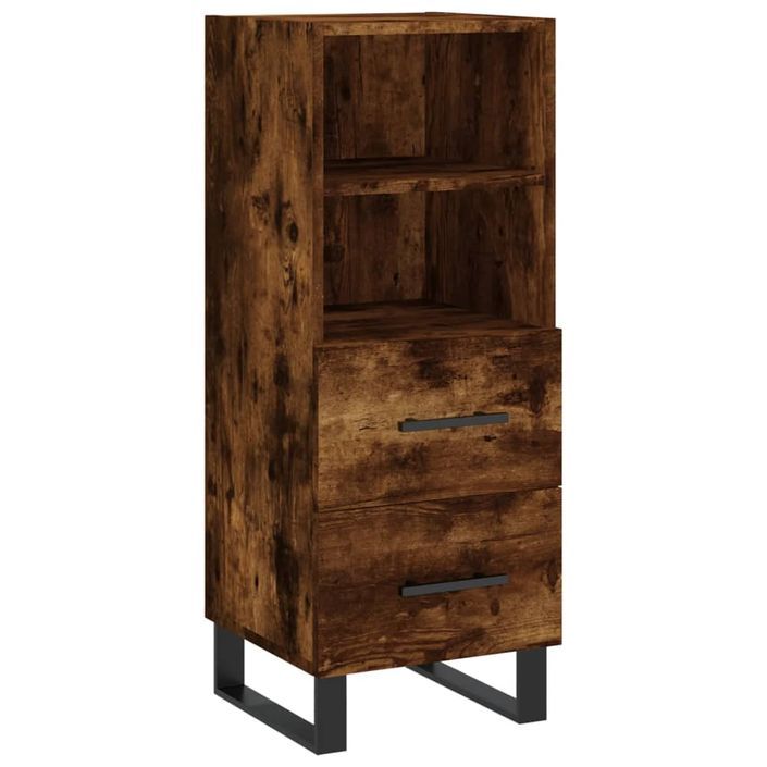 Buffet Chêne fumé 34,5x34x90 cm Bois d'ingénierie - Photo n°1