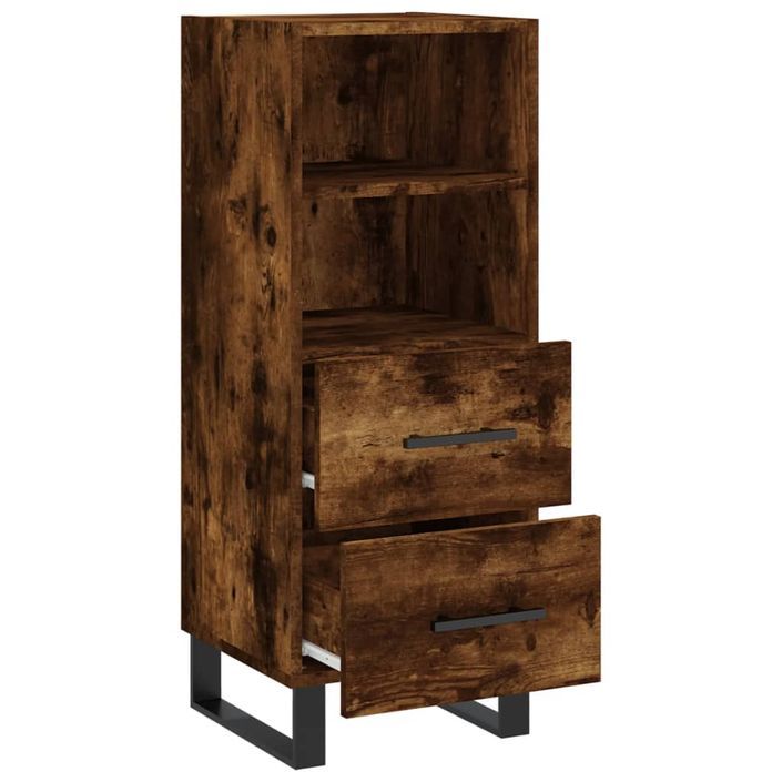 Buffet Chêne fumé 34,5x34x90 cm Bois d'ingénierie - Photo n°5